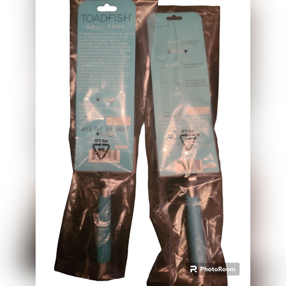 BNWT Toadfish Grill Fork and Fish Spatula Set - Picture 3 of 4